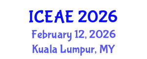 International Conference on Ecological and Agricultural Engineering (ICEAE) February 12, 2026 - Kuala Lumpur, Malaysia