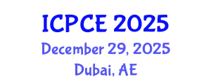 International Conference on Pharmacy and Chemical Engineering (ICPCE) December 29, 2025 - Dubai, United Arab Emirates