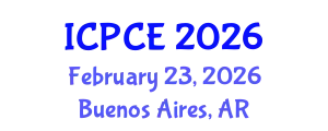 International Conference on Pharmacy and Chemical Engineering (ICPCE) February 23, 2026 - Buenos Aires, Argentina