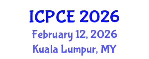 International Conference on Pharmacy and Chemical Engineering (ICPCE) February 12, 2026 - Kuala Lumpur, Malaysia