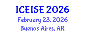 International Conference on Education and Instructional Systems Engineering (ICEISE) February 23, 2026 - Buenos Aires, Argentina