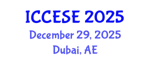 International Conference on Civil, Environmental and Structural Engineering (ICCESE) December 29, 2025 - Dubai, United Arab Emirates