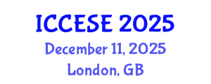 International Conference on Civil, Environmental and Structural Engineering (ICCESE) December 11, 2025 - London, United Kingdom