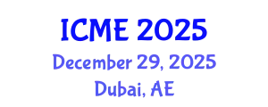 International Conference on Mechatronics Engineering (ICME) December 29, 2025 - Dubai, United Arab Emirates
