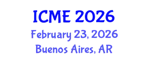 International Conference on Mechatronics Engineering (ICME) February 23, 2026 - Buenos Aires, Argentina