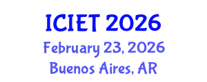 International Conference on Information Engineering and Technology (ICIET) February 23, 2026 - Buenos Aires, Argentina