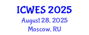 International Conference on Water and Environmental Sciences (ICWES) August 28, 2025 - Moscow, Russia