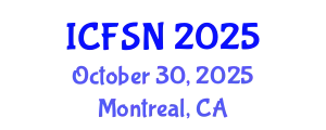 International Conference on Food Science and Nutrition (ICFSN) October 30, 2025 - Montreal, Canada