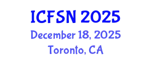 International Conference on Food Science and Nutrition (ICFSN) December 18, 2025 - Toronto, Canada