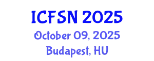 International Conference on Food Science and Nutrition (ICFSN) October 09, 2025 - Budapest, Hungary