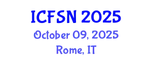 International Conference on Food Science and Nutrition (ICFSN) October 09, 2025 - Rome, Italy