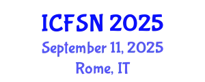 International Conference on Food Science and Nutrition (ICFSN) September 11, 2025 - Rome, Italy