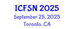 International Conference on Food Science and Nutrition (ICFSN) September 25, 2025 - Toronto, Canada