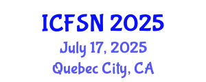 International Conference on Food Science and Nutrition (ICFSN) July 17, 2025 - Quebec City, Canada