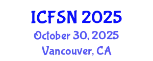 International Conference on Food Science and Nutrition (ICFSN) October 30, 2025 - Vancouver, Canada
