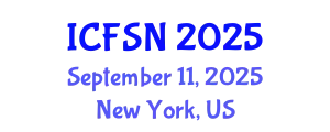 International Conference on Food Science and Nutrition (ICFSN) September 11, 2025 - New York, United States
