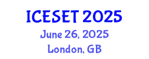 International Conference on Environmental Systems Engineering and Technology (ICESET) June 26, 2025 - London, United Kingdom