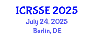 International Conference on Reliability, Safety and Security Engineering (ICRSSE) July 24, 2025 - Berlin, Germany
