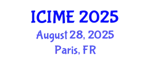 International Conference on Industrial and Mechanical Engineering (ICIME) August 28, 2025 - Paris, France