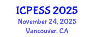 International Conference on Physical Education and Sport Science (ICPESS) November 24, 2025 - Vancouver, Canada