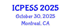 International Conference on Physical Education and Sport Science (ICPESS) October 30, 2025 - Montreal, Canada