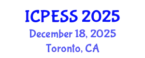 International Conference on Physical Education and Sport Science (ICPESS) December 18, 2025 - Toronto, Canada