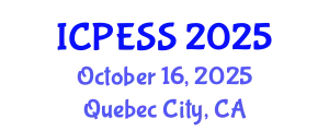 International Conference on Physical Education and Sport Science (ICPESS) October 16, 2025 - Quebec City, Canada