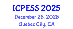 International Conference on Physical Education and Sport Science (ICPESS) December 25, 2025 - Quebec City, Canada