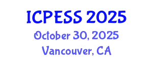 International Conference on Physical Education and Sport Science (ICPESS) October 30, 2025 - Vancouver, Canada