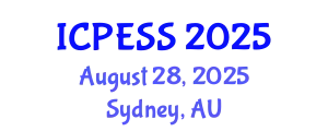 International Conference on Physical Education and Sport Science (ICPESS) August 28, 2025 - Sydney, Australia
