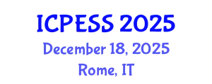 International Conference on Physical Education and Sport Science (ICPESS) December 18, 2025 - Rome, Italy