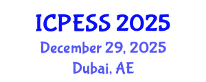 International Conference on Physical Education and Sport Science (ICPESS) December 29, 2025 - Dubai, United Arab Emirates
