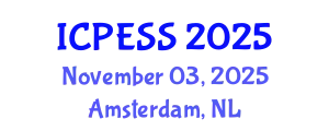 International Conference on Physical Education and Sport Science (ICPESS) November 03, 2025 - Amsterdam, Netherlands