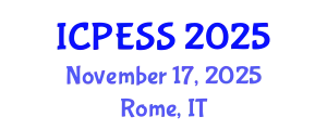 International Conference on Physical Education and Sport Science (ICPESS) November 17, 2025 - Rome, Italy