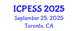 International Conference on Physical Education and Sport Science (ICPESS) September 25, 2025 - Toronto, Canada