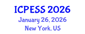 International Conference on Physical Education and Sport Science (ICPESS) January 26, 2026 - New York, United States