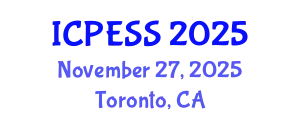 International Conference on Physical Education and Sport Science (ICPESS) November 27, 2025 - Toronto, Canada