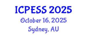 International Conference on Physical Education and Sport Science (ICPESS) October 16, 2025 - Sydney, Australia