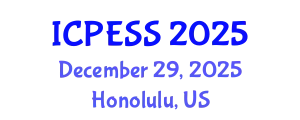 International Conference on Physical Education and Sport Science (ICPESS) December 29, 2025 - Honolulu, United States