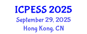 International Conference on Physical Education and Sport Science (ICPESS) September 29, 2025 - Hong Kong, China