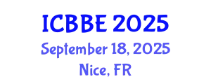International Conference on Bioinformatics and Biomedical Engineering (ICBBE) September 18, 2025 - Nice, France