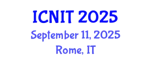 International Conference on Nursing Informatics and Technology (ICNIT) September 11, 2025 - Rome, Italy
