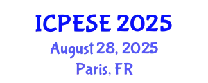 International Conference on Power and Energy Systems Engineering (ICPESE) August 28, 2025 - Paris, France