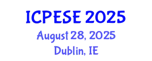 International Conference on Power and Energy Systems Engineering (ICPESE) August 28, 2025 - Dublin, Ireland