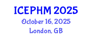 International Conference on Environmental and Public Health Management (ICEPHM) October 16, 2025 - London, United Kingdom