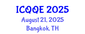 International Conference on Qualitative and Quantitative Economics (ICQQE) August 21, 2025 - Bangkok, Thailand