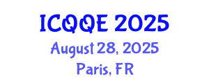 International Conference on Qualitative and Quantitative Economics (ICQQE) August 28, 2025 - Paris, France