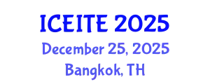 International Conference on Environmental, Infrastructure and Transportation Engineering (ICEITE) December 25, 2025 - Bangkok, Thailand