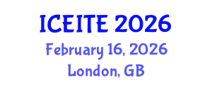 International Conference on Environmental, Infrastructure and Transportation Engineering (ICEITE) February 16, 2026 - London, United Kingdom