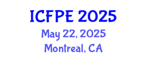 International Conference on Food Process Engineering (ICFPE) May 22, 2025 - Montreal, Canada
